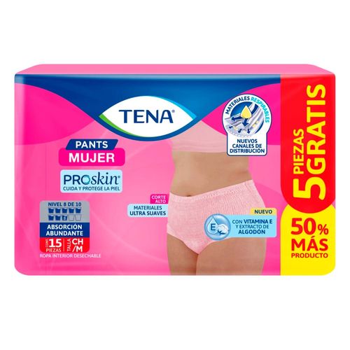 Pañal De Adulto Tena Pants Mediano 10 Piezas