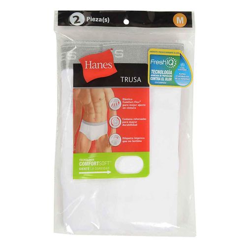 Trusa Hanes 2249C01 para Caballero Blanco