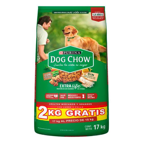 Alimento Dog Chow Adulto Carne 15+2 Kg