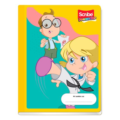 Cuaderno Cosido Scribe Preescolar Cuadro Grande 80 Hojas Preescolar