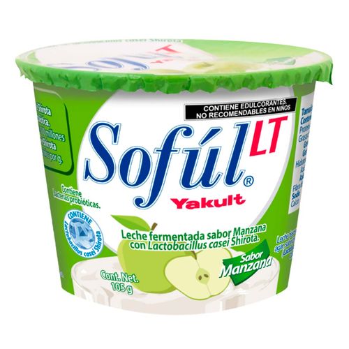 Alimento Fermentado Sofúl LT sabor Manzana sin Azúcar 105g
