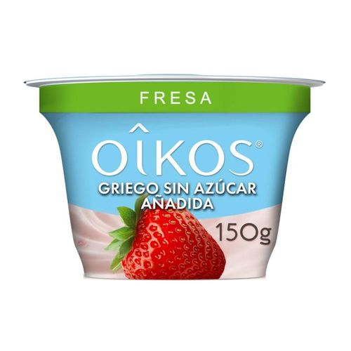 Yoghurt Griego Oikos Fresa Sin Azúcar 150g