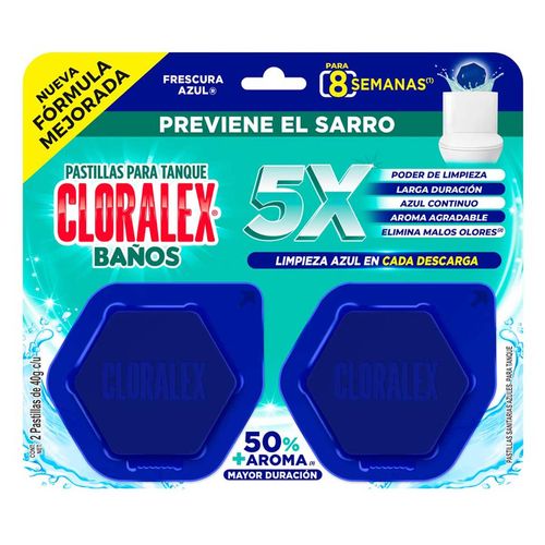 Pastillas Para Baño Cloralex con 2 Piezas