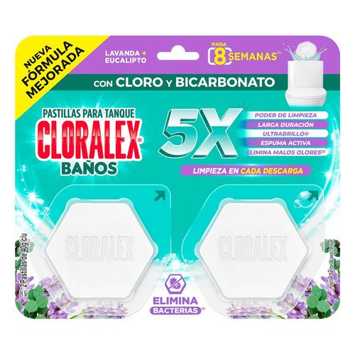 Pastilla Para Baño Cloralex Lavanda 2 Piezas de 40g c/u