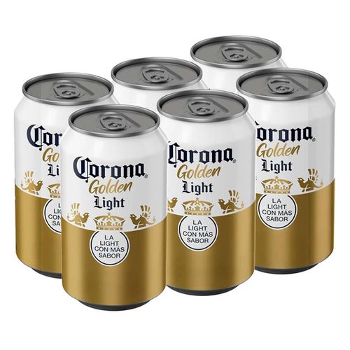6 Pack Cerveza Corona Golden Ligth 330ml