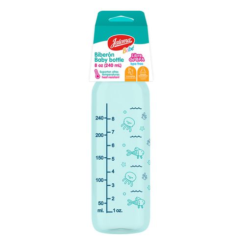 Biberón Jaloma Polipropileno Animales Marinos Aqua 8 Oz