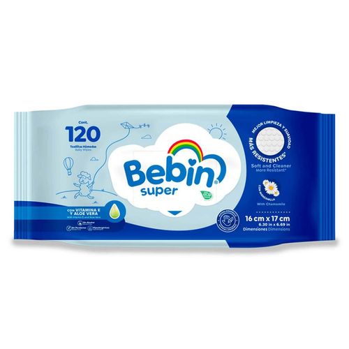 Toallitas Humedas Bebin Super 120 toallitas