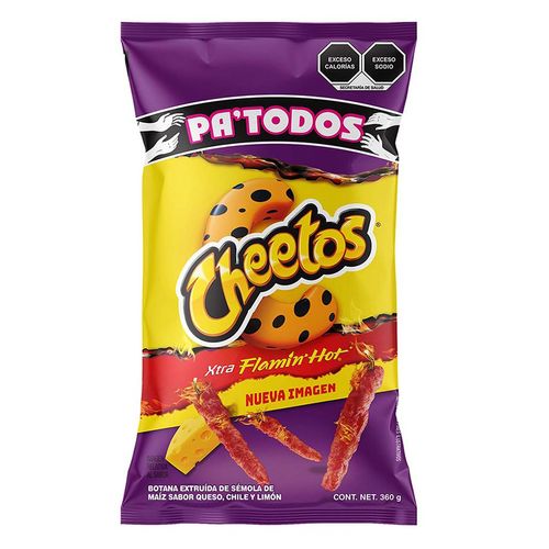 Botana Cheetos Flamin Hot Pa´ Todos 360g