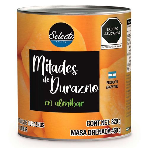 Durazno en Almíbar Selecto Mitades 820g