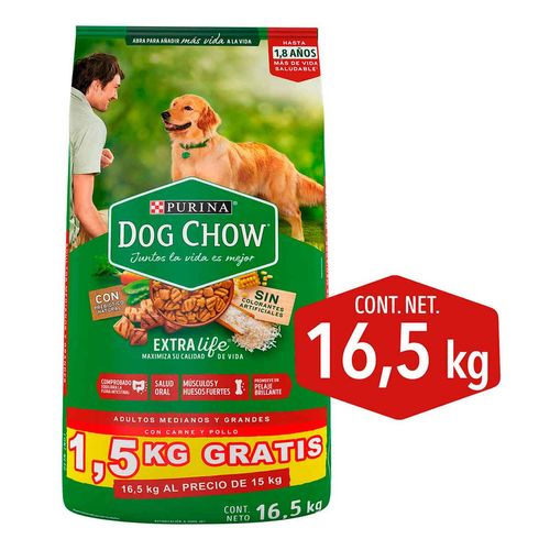 Dog Chow Adulto MYG Bonus 15+1.5 Kg