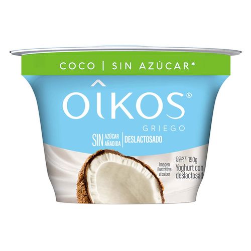Yoghurt Oikos Griego Deslactosado Coco 150g