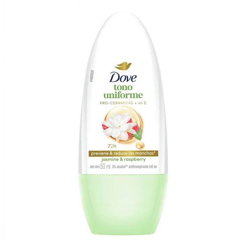 Desodorante Dove Roll-on Tono Uniforme Jasmine y Raspberry 50ml