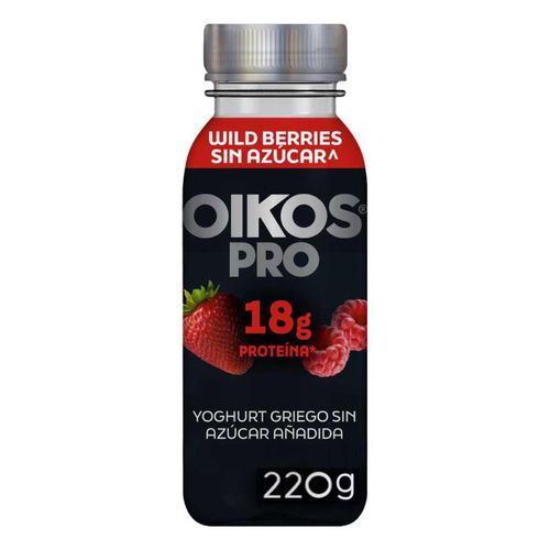 Yogurt Oikos Pro Bebible Frutos Rojos Sin Azúcar 220g