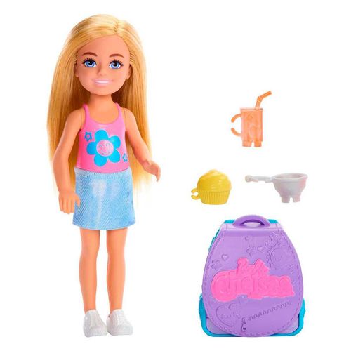 Barbie Set de Juego Chelsea Mochila para Hornear Cupcakes