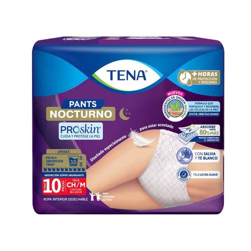 Ropa interior desechable TENA Pants Nocturno Talla M 10 piezas