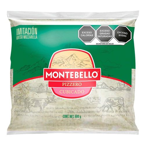 Queso Montebello Pizzero Cubicado 600g