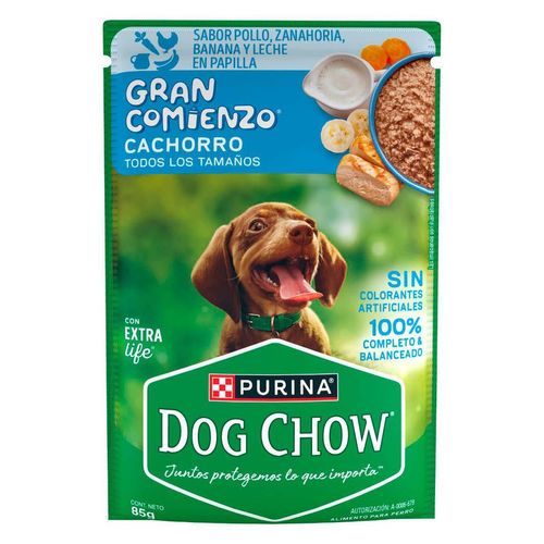 Alimento Húmedo Dog Chow Cachorro Todos los Tamaños Pollo 85 g