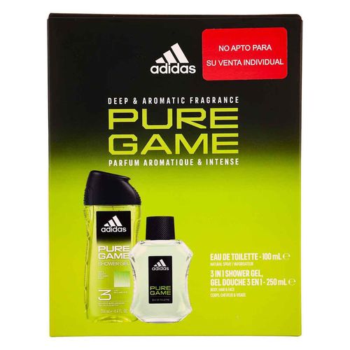 Set Adidas Pure Game Caballero Fragancia + Gel de Ducha 2 Unidades