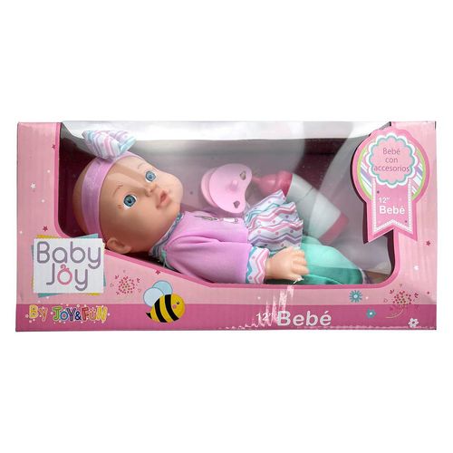 Muñeca Baby Joy con Chupón y Biberón