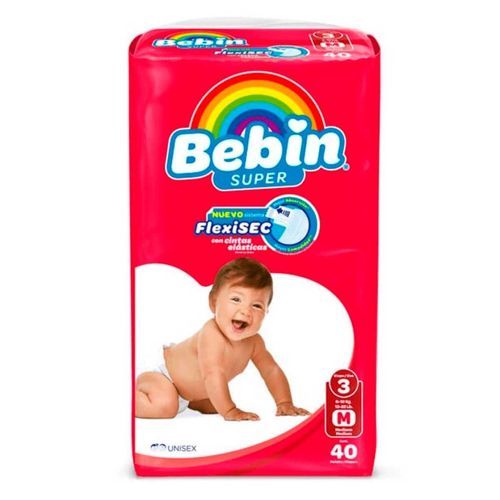 Pañal Bebin Super MEDIANA con 40 Piezas